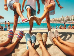 espadrilles-pieds-adolescents-plage