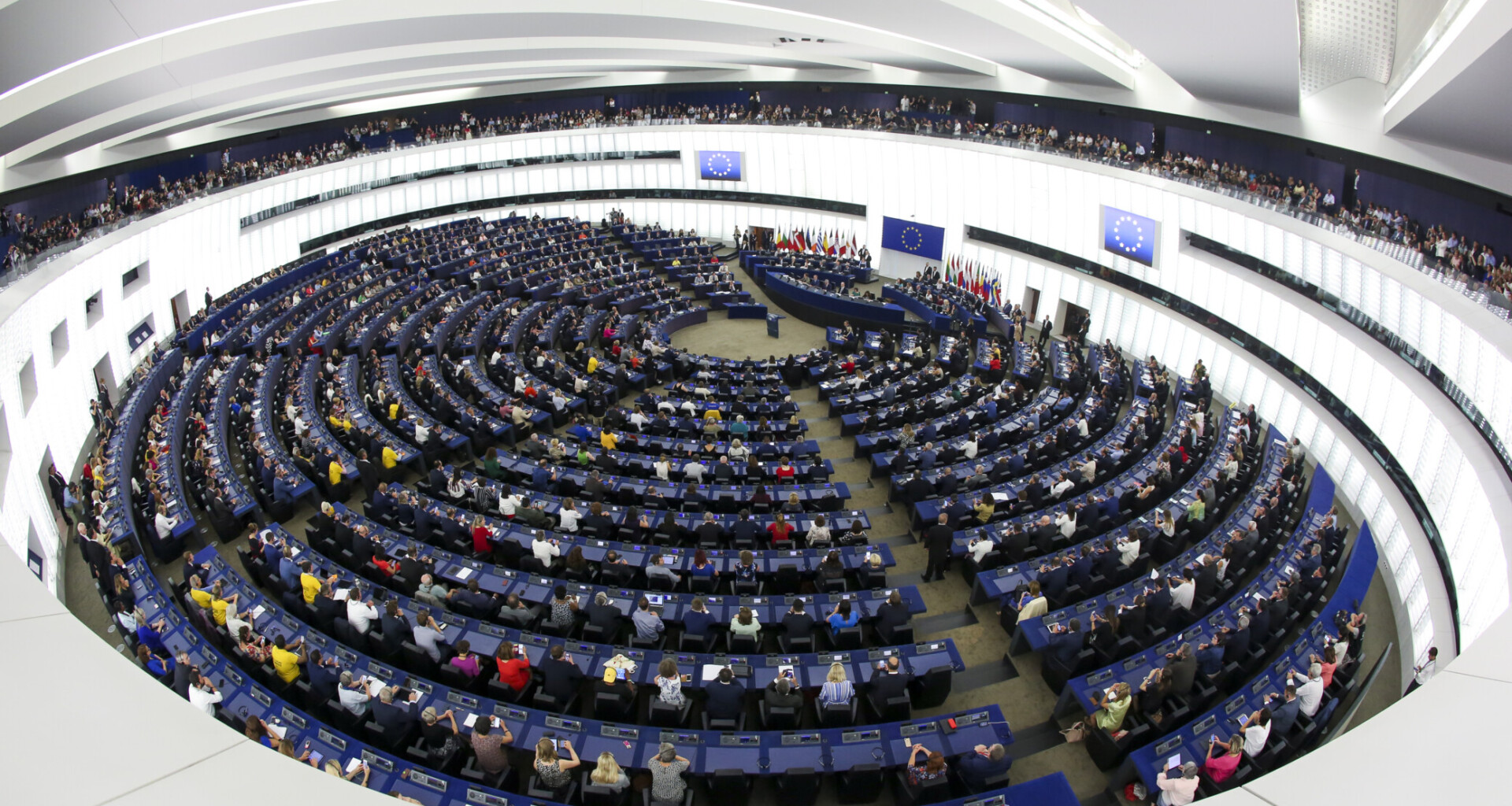 L'hémicycle du parlement européen